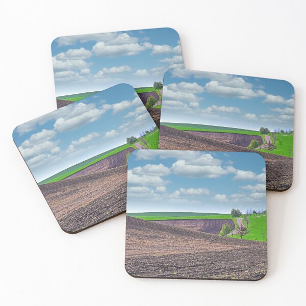 Item preview, Plowed and green wheat fields,Moravia rolling hills at spring,Chech Republic designed and sold by goceris.
