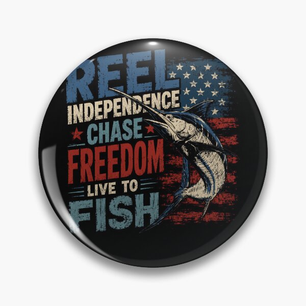 Item preview, Reel Independence Chase Freedom Live To Fish American Fisherman Patriot designed and sold by HumansStuck12.