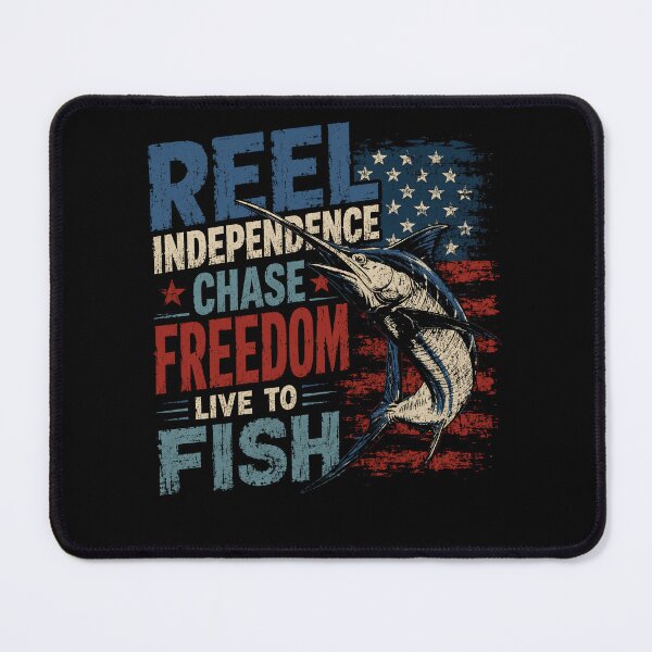 Item preview, Reel Independence Chase Freedom Live To Fish American Fisherman Patriot designed and sold by HumansStuck12.
