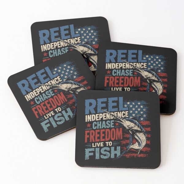 Item preview, Reel Independence Chase Freedom Live To Fish American Fisherman Patriot designed and sold by HumansStuck12.