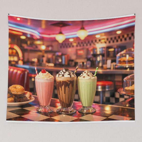 Artikelvorschau, Retro-Diner-Milchshake-Stunde entworfen und verkauft von H A R L E I G H .