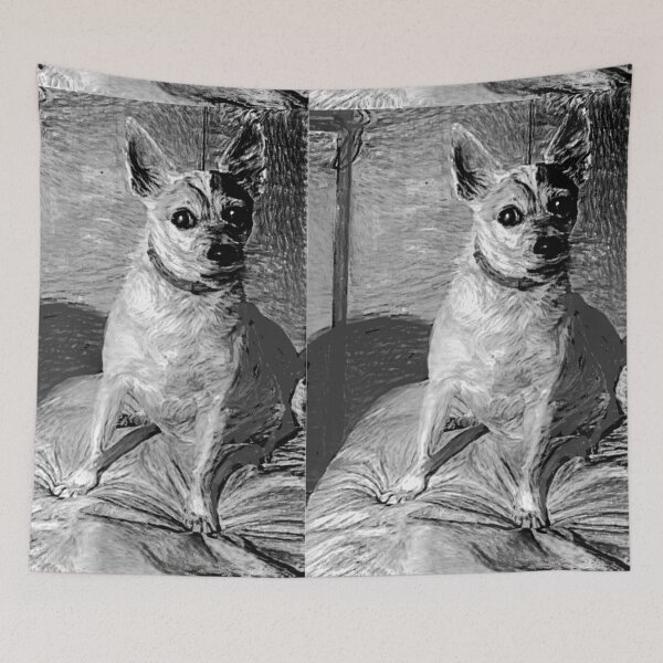 Item preview, Drawing Mini-foxie Chihuahua Dog designed and sold by Fayes4Art.