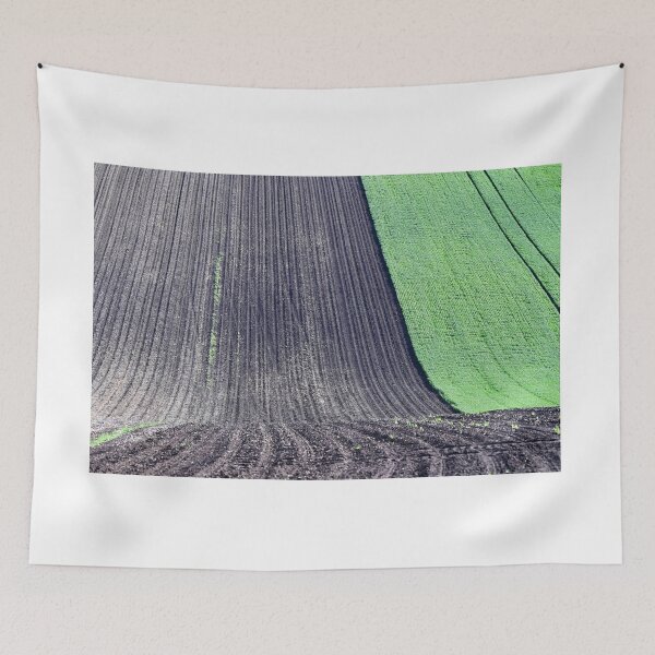 Item preview, Plowed and green wheat field,Moravia rolling hills at spring,Chech Republic designed and sold by goceris.