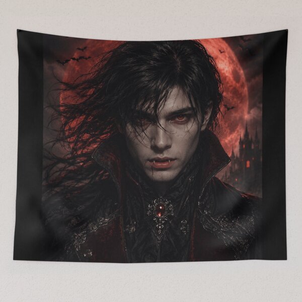 Item preview, Dark Fantasy Vampire King Wall Art | Royal Victorian Gothic King, Noble Vampire Lord, Medieval Fantasy Artwork designed and sold by Lantis Rayne Store.