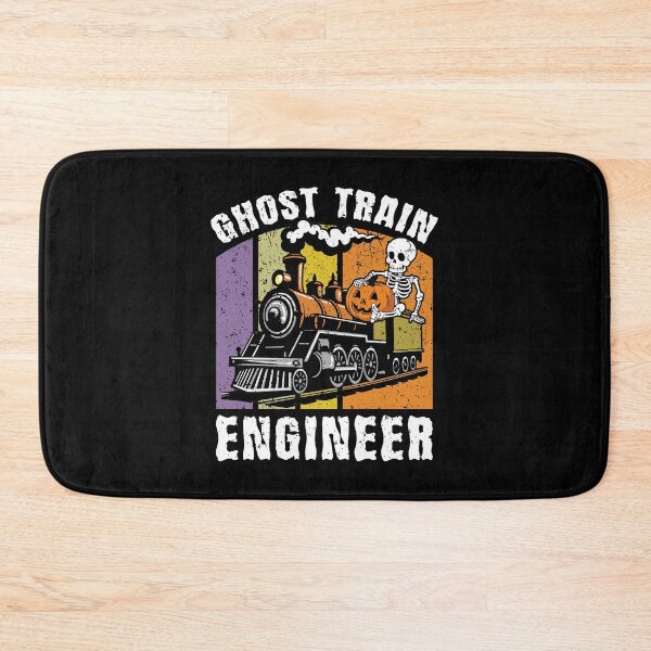 Item preview, Ghost Train Engineer Retro Vintage Halloween Skeleton Locomotive designed and sold by Dmetalx Art Apparel.