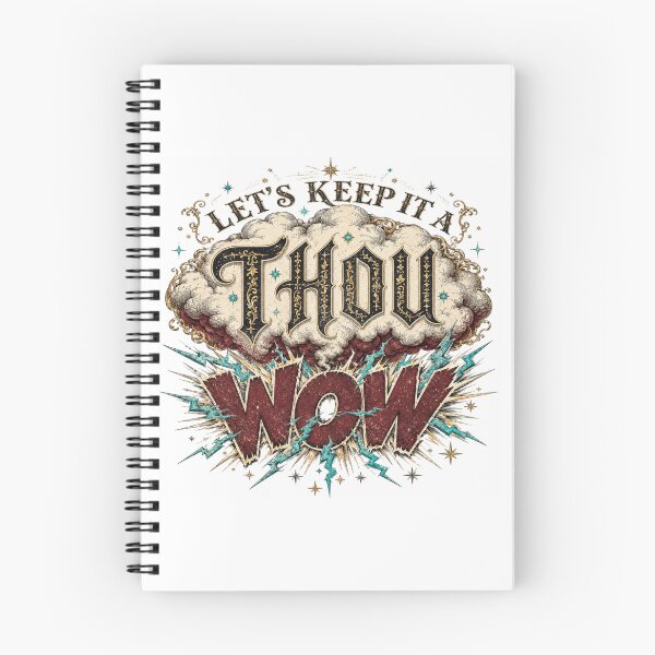 Item preview, Let's Keep It a Thou-Wow Gothic Thundercloud Shirt for Wordplay Fans designed and sold by POD DYNASTY | Original Print On Demand T-Shirt Graphics.