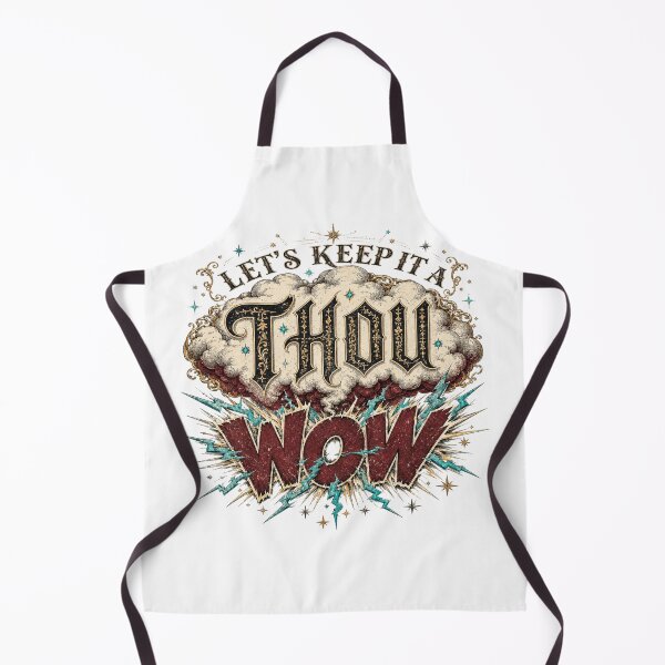 Item preview, Let's Keep It a Thou-Wow Gothic Thundercloud Shirt for Wordplay Fans designed and sold by POD DYNASTY | Original Print On Demand T-Shirt Graphics.