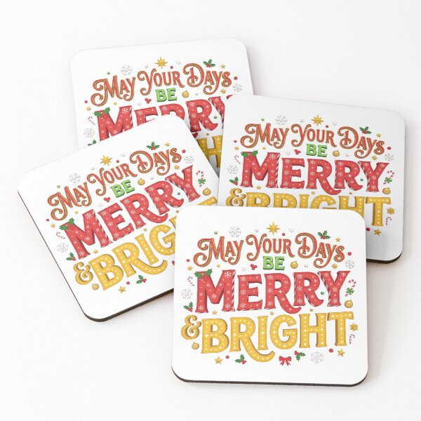 Item preview, May Your Days Be Merry And Bright - 3D Christmas Typography designed and sold by royalflush664.
