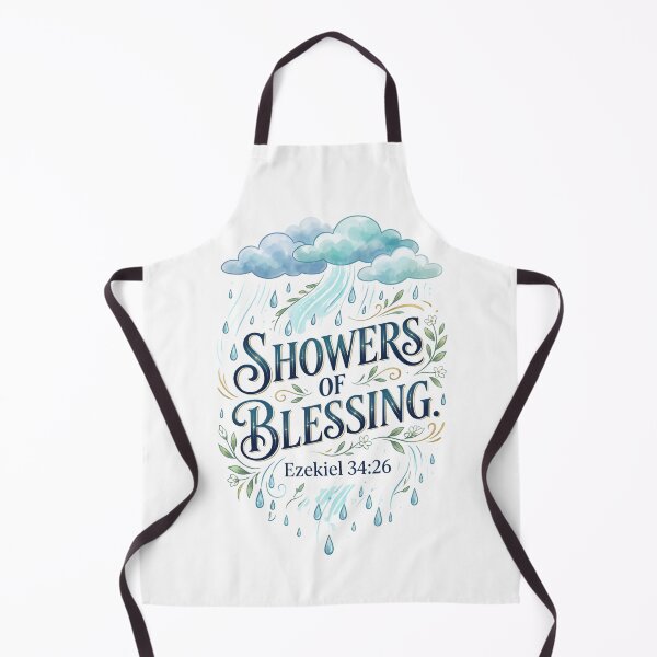 Item preview, SHOWERS OF BLESSING | Ezekiel 34:26 | Christian Faith Scripture T-Shirt | Inspirational Bible Verse Gift designed and sold by KINGDOM GOLD STUDIO.