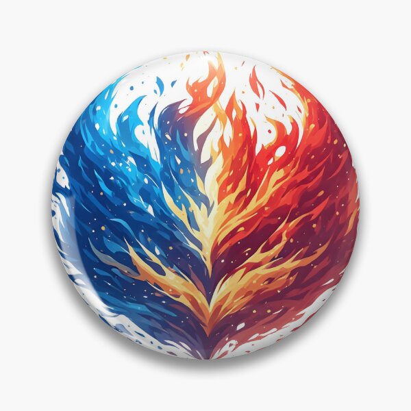 Item preview, Red and Blue Flames Colliding designed and sold by ChanguitoDesigns.