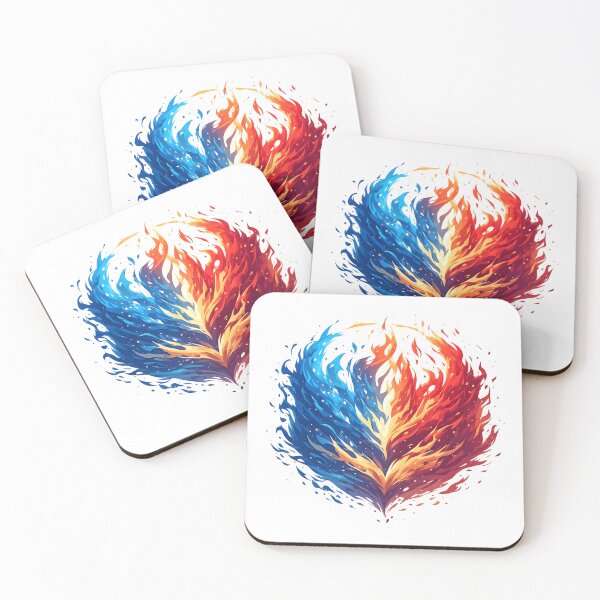 Item preview, Red and Blue Flames Colliding designed and sold by ChanguitoDesigns.