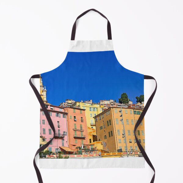 Item preview, Old buildings and church tower in Menton city, France, summertime designed and sold by goceris.