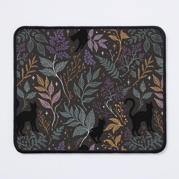 Item preview, Black Cat & Midnight Flora Art | Dark Academia Witchy Graphic designed and sold by Soul Path.