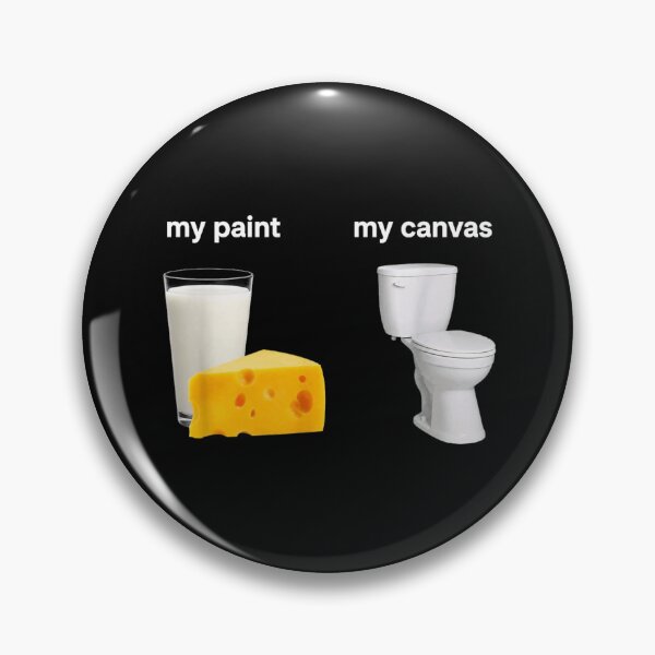 Item preview, My Paint My Canvas Funny Milk Cheese Toilet Dad Joke Design designed and sold by DuneHaicna.