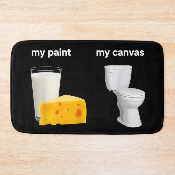 Item preview, My Paint My Canvas Funny Milk Cheese Toilet Dad Joke Design designed and sold by DuneHaicna.