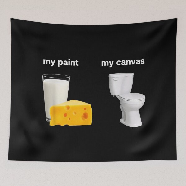 Item preview, My Paint My Canvas Funny Milk Cheese Toilet Dad Joke Design designed and sold by DuneHaicna.