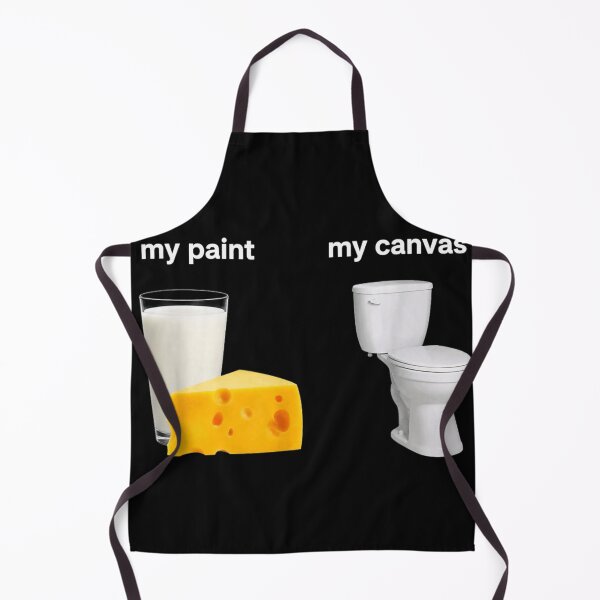 Item preview, My Paint My Canvas Funny Milk Cheese Toilet Dad Joke Design designed and sold by DuneHaicna.