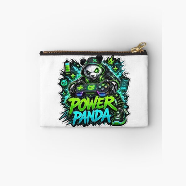 Item preview, POWER PANDA Gaming Sticker | Neon Cyber Panda Esports Streetwear Graphic Design designed and sold by Stylestickers55.