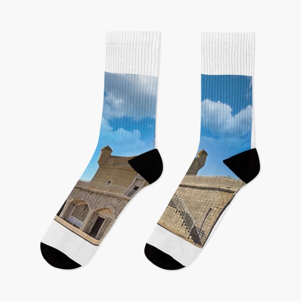 Item preview, Old bastion fort with a fortress wall on the seashore, Menton, France designed and sold by goceris.