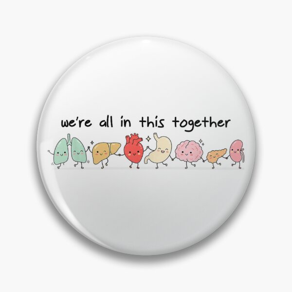 Item preview, We're All In This Together Cute Happy Organs Medical Cartoon Design designed and sold by DuneHaicna.