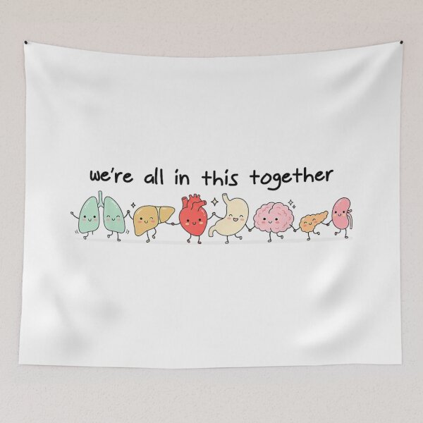 Item preview, We're All In This Together Cute Happy Organs Medical Cartoon Design designed and sold by DuneHaicna.