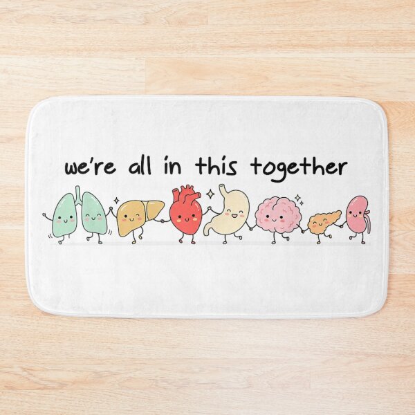 Item preview, We're All In This Together Cute Happy Organs Medical Cartoon Design designed and sold by DuneHaicna.