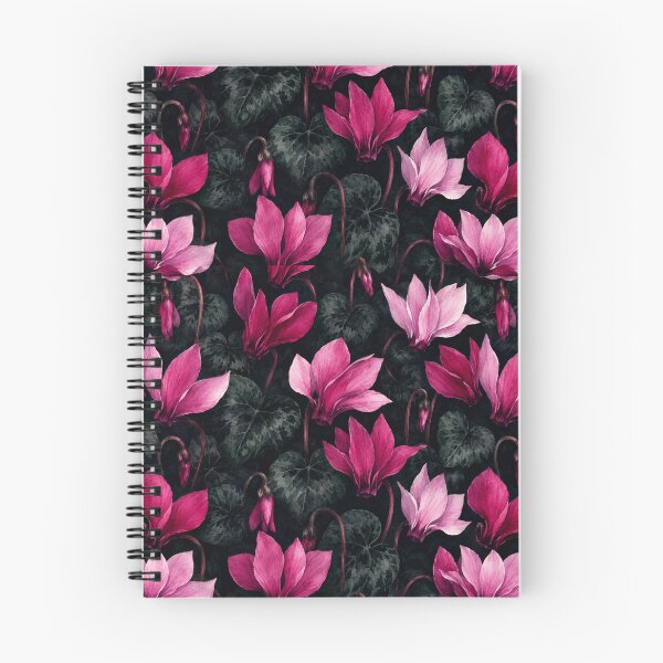 Item preview, Cyclamen Winter Dark Moody Watercolor Seamless Pattern designed and sold by Inkworksbyshery.