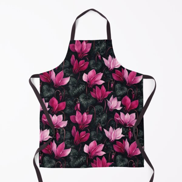 Item preview, Cyclamen Winter Dark Moody Watercolor Seamless Pattern designed and sold by Inkworksbyshery.