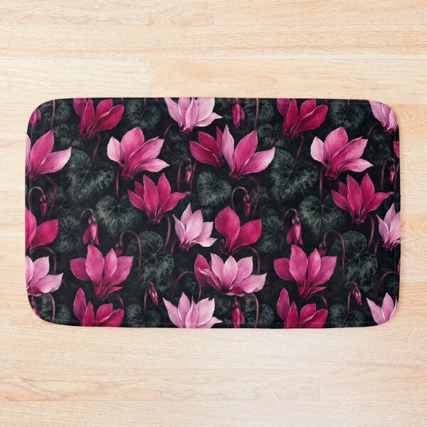 Item preview, Cyclamen Winter Dark Moody Watercolor Seamless Pattern designed and sold by Inkworksbyshery.