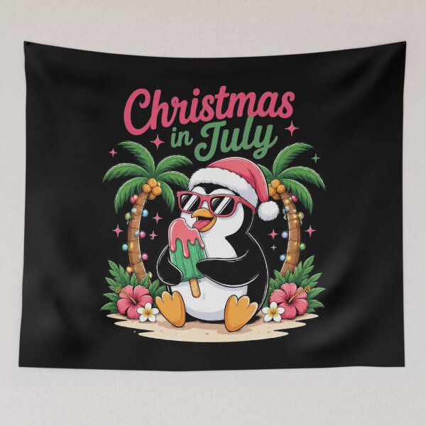 Item preview, Christmas in July Penguin Tropical Fun designed and sold by OlakunleOloroz.