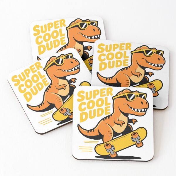 Item preview, Dinosaur Scateboarding Super Cool Dude designed and sold by Traveldrawings.