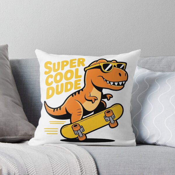 Item preview, Dinosaur Scateboarding Super Cool Dude designed and sold by Traveldrawings.