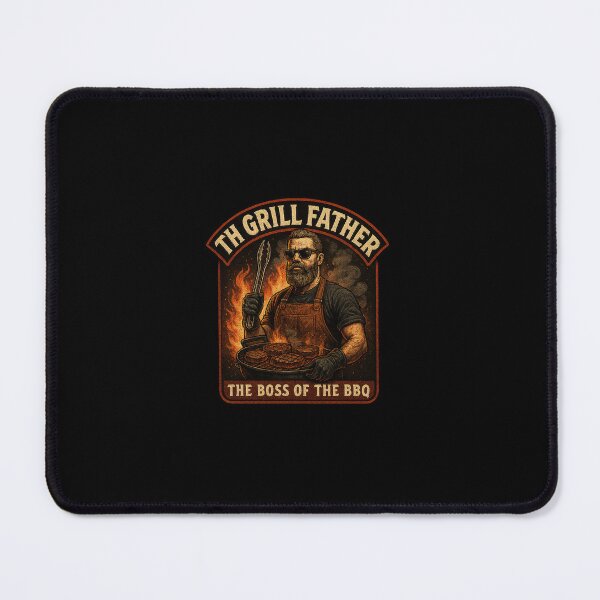 Item preview, The Grill Father – The BBQ Boss? Vintage Bearded Design Humor Father's Day Barbecue designed and sold by SpitfireDesign.