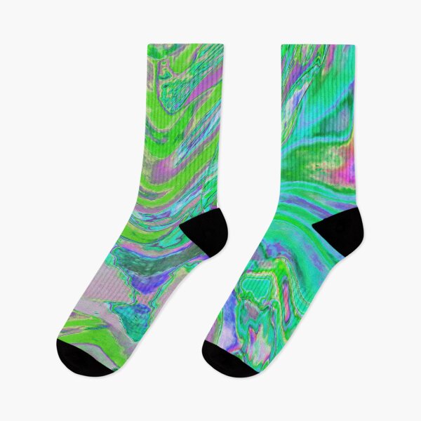 Item preview, Cool Abstract Chartreuse and Blue Groovy Retro designed and sold by myrubiogarden.