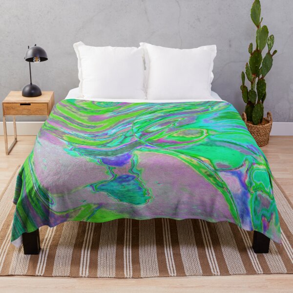 Item preview, Cool Abstract Chartreuse and Blue Groovy Retro designed and sold by myrubiogarden.