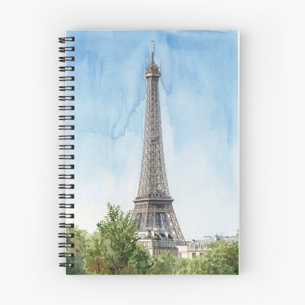 Item preview, Eiffel Tower Rising Above the Treetops — Vertical Paris Watercolor designed and sold by M.ALK.Watercolor.