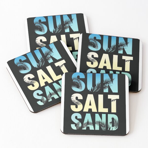 Item preview, Sun Salt Sand Tropical Palm Beach Typography designed and sold by ExpressoJungle.