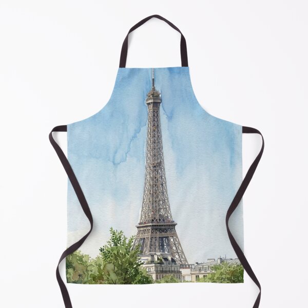 Item preview, Eiffel Tower Rising Above the Treetops — Vertical Paris Watercolor designed and sold by M.ALK.Watercolor.
