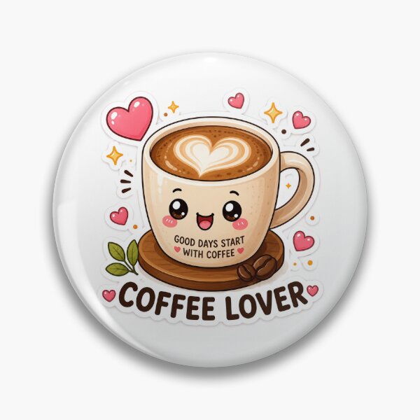 Item preview, Cute Kawaii Coffee Lover Sticker - Good Days Start With Coffee Cartoon Mug designed and sold by dkdesign26.