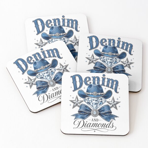 Item preview, Denim And Diamonds Western Cowgirl Glam Country Chic Vintage Design designed and sold by DuneHaicna.