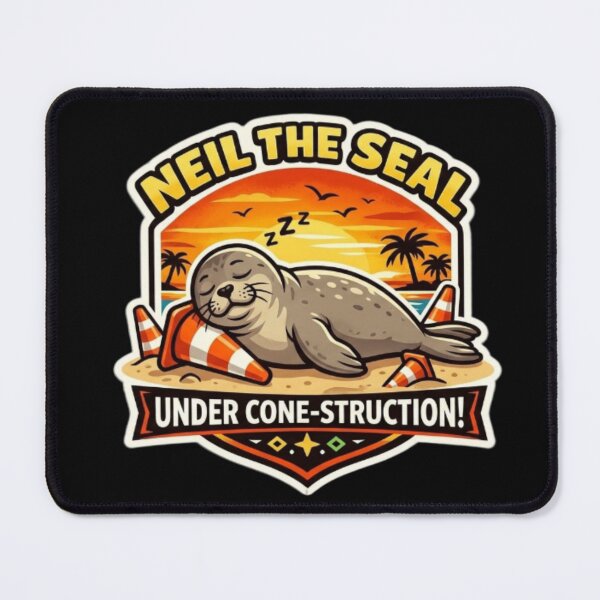 Item preview, Under Cone-struction – Neil the Seal designed and sold by Sloyar.