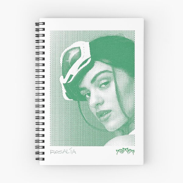 Item preview, Rosalía Green Halftone Portrait Poster Art designed and sold by gringoods.