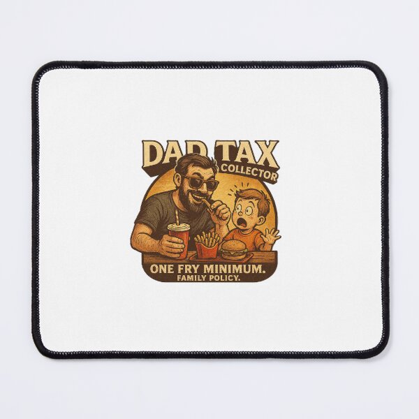 Item preview, Dad Tax Collector — One Fry Minimum, Family Policy | Retro Bearded Dad Humor Design designed and sold by SpitfireDesign.