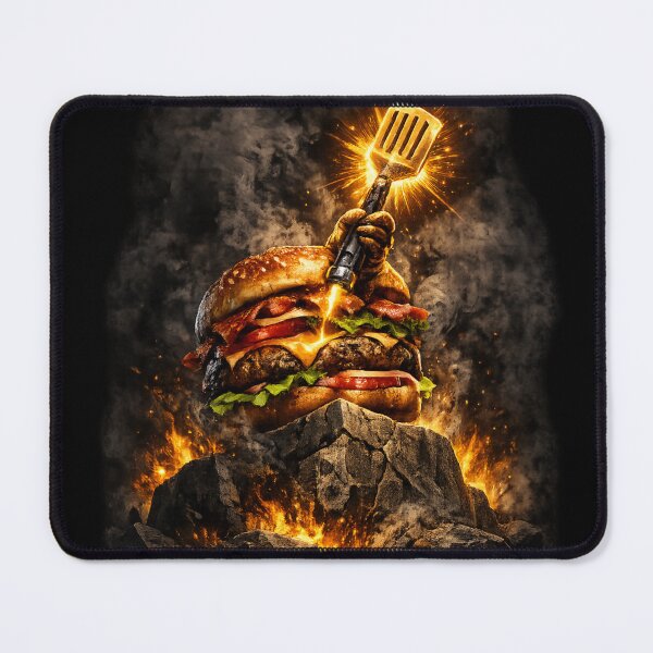 Item preview, Burger Of Legend Epic Cheeseburger Fantasy Vintage T-Shirt designed and sold by irfanshikh.