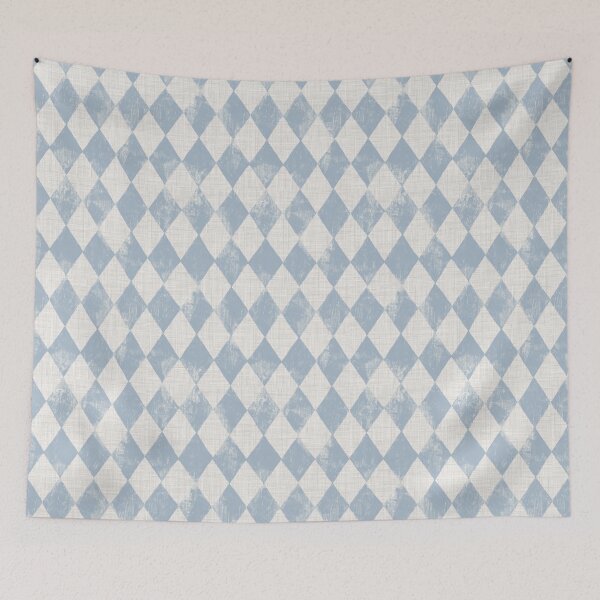 Item preview, Vintage Denim Blue Argyle Pattern designed and sold by caladayart.