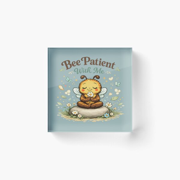 Artikelvorschau, „Sei geduldig mit mir“-Bienen-T-Shirt | Selbstmitgefühl-Biene (SVG) | Retro-Vintage-Illustration zum Thema psychische Gesundheit entworfen und verkauft von  MAD's Recreation Studio.