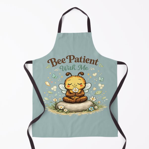 Artikelvorschau, „Sei geduldig mit mir“-Bienen-T-Shirt | Selbstmitgefühl-Biene (SVG) | Retro-Vintage-Illustration zum Thema psychische Gesundheit entworfen und verkauft von  MAD's Recreation Studio.