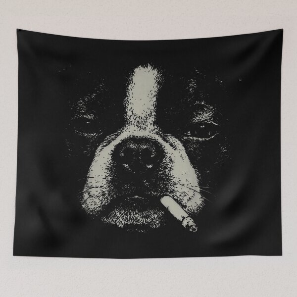 Item preview, Grumpy Dog Smoking Cigar Funny Tough Bulldog Vintage Portrait Design designed and sold by GalenoHenley.