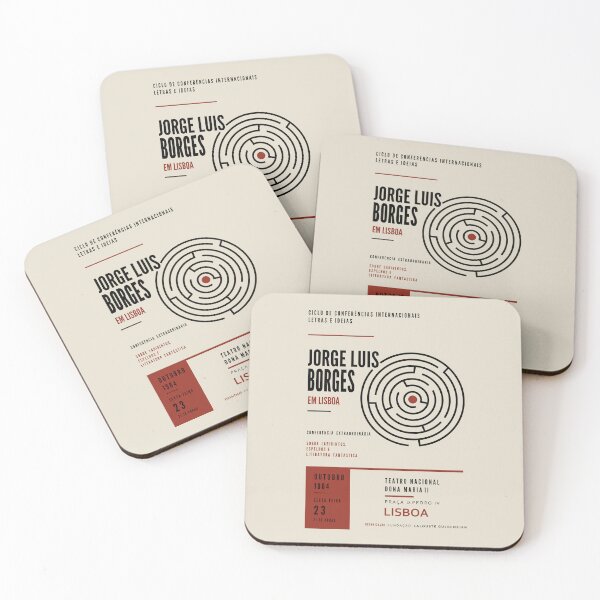 Item preview, Jorge Luis Borges Fictional Lecture Poster | Minimalist Literary Wall Art designed and sold by FULLER FACTORY.