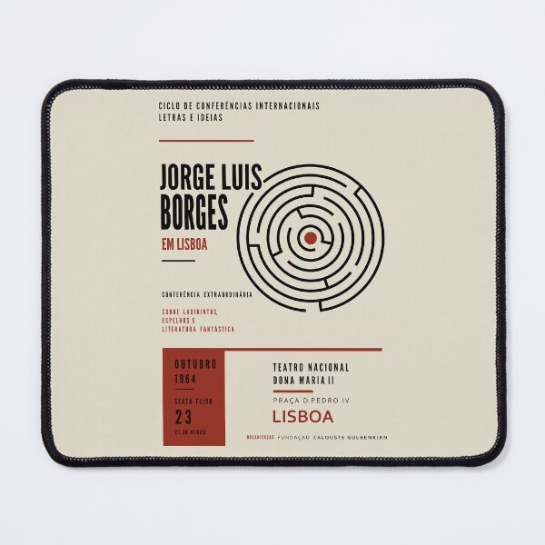 Item preview, Jorge Luis Borges Fictional Lecture Poster | Minimalist Literary Wall Art designed and sold by FULLER FACTORY.